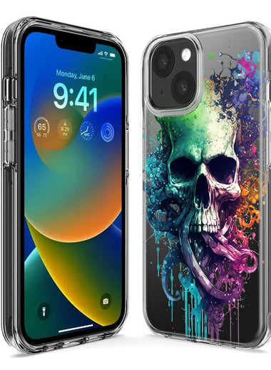 Apple iPhone SE 2nd 3rd Generation Fantasy Octopus Tentacles Skull Hybrid Protective Phone Case Cover
