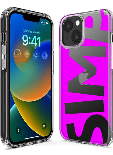 Apple iPhone SE 2nd 3rd Generation Hot Pink Clear Funny Text Quote Simp Hybrid Protective Phone Case Cover