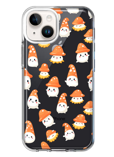 Apple iPhone 14 Plus Cute Cartoon Mushroom Ghost Characters Hybrid Protective Phone Case Cover