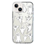 Apple iPhone 15 Cute Halloween Spooky Floating Ghosts Horror Scary Hybrid Protective Phone Case Cover