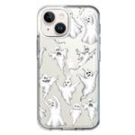 Apple iPhone 13 Mini Cute Halloween Spooky Floating Ghosts Horror Scary Hybrid Protective Phone Case Cover