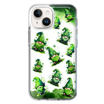 Apple iPhone 13 Mini Gnomes Shamrock Lucky Green Clover St. Patrick Hybrid Protective Phone Case Cover