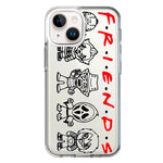 Apple iPhone 15 Plus Cute Halloween Spooky Horror Scary Characters Friends Hybrid Protective Phone Case Cover