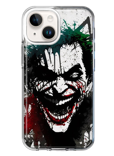 Apple iPhone 15 Plus Laughing Joker Painting Graffiti Hybrid Protective Phone Case Cover