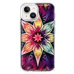 Apple iPhone 15 Mandala Geometry Abstract Star Pattern Hybrid Protective Phone Case Cover
