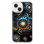 Apple iPhone 15 Mandala Geometry Abstract Multiverse Pattern Hybrid Protective Phone Case Cover