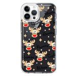 Apple iPhone 14 Pro Red Nose Reindeer Christmas Winter Holiday Hybrid Protective Phone Case Cover