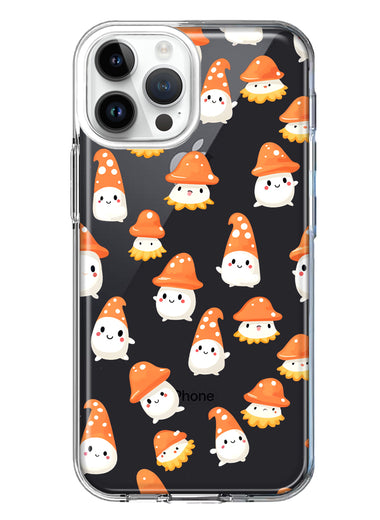 Apple iPhone 14 Pro Cute Cartoon Mushroom Ghost Characters Hybrid Protective Phone Case Cover