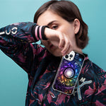 Apple iPhone 15 Pro Mandala Geometry Abstract Galaxy Pattern Hybrid Protective Phone Case Cover