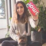 Apple iPhone 15 Pro Red Pink Clear Funny Text Quote Smol Hybrid Protective Phone Case Cover