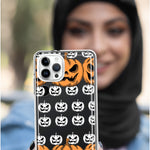 Apple iPhone 15 Pro Halloween Spooky Horror Scary Jack O Lantern Pumpkins Hybrid Protective Phone Case Cover