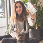 Apple iPhone Xs Max Peach Meadow Wildflowers Butterflies Bees Watercolor Floral Hybrid Protective Phone Case Cover