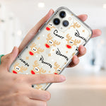 Apple iPhone 13 Mini Red Nose Reindeer Christmas Winter Holiday Hybrid Protective Phone Case Cover