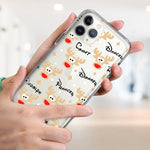Apple iPhone 11 Pro Max Red Nose Reindeer Christmas Winter Holiday Hybrid Protective Phone Case Cover