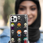 Apple iPhone XS Cute Classic Halloween Spooky Cartoon Characters Hybrid Protective Phone Case Cover
