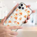 Apple iPhone XS Cute Cartoon Mushroom Ghost Characters Hybrid Protective Phone Case Cover