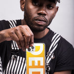 Apple iPhone 15 Pro Orange Yellow Clear Funny Text Quote Ded Hybrid Protective Phone Case Cover