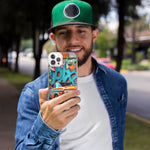 Apple iPhone 15 Pro Lowrider Painting Graffiti Art Hybrid Protective Phone Case Cover