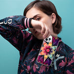 Apple iPhone 15 Pro Mandala Geometry Abstract Star Pattern Hybrid Protective Phone Case Cover