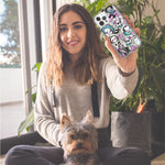 Apple iPhone Xs Max Roses Halloween Spooky Horror Characters Spider Web Hybrid Protective Phone Case Cover