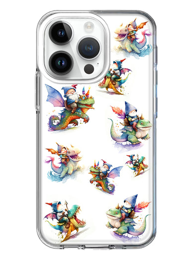 Apple iPhone 14 Pro Cute Fairy Cartoon Gnomes Dragons Monsters Hybrid Protective Phone Case Cover