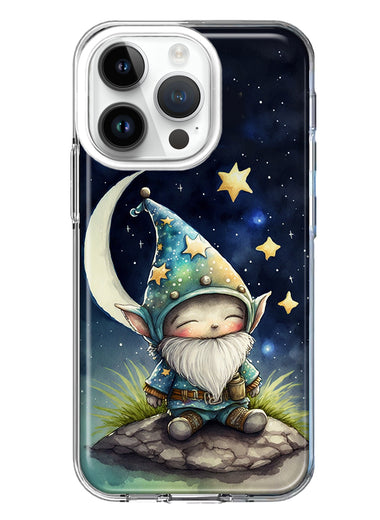 Apple iPhone 14 Pro Stars Moon Starry Night Space Gnome Hybrid Protective Phone Case Cover