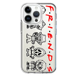 Apple iPhone 14 Pro Cute Halloween Spooky Horror Scary Characters Friends Hybrid Protective Phone Case Cover