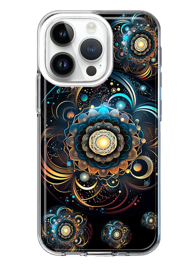 Apple iPhone 14 Pro Mandala Geometry Abstract Multiverse Pattern Hybrid Protective Phone Case Cover