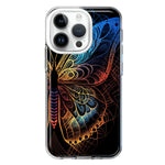 Apple iPhone 14 Pro Mandala Geometry Abstract Butterfly Pattern Hybrid Protective Phone Case Cover