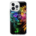 Apple iPhone 15 Pro Max Neon Rainbow Swag Tiger Hybrid Protective Phone Case Cover