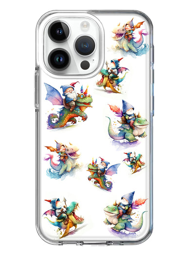Apple iPhone 14 Pro Max Cute Fairy Cartoon Gnomes Dragons Monsters Hybrid Protective Phone Case Cover