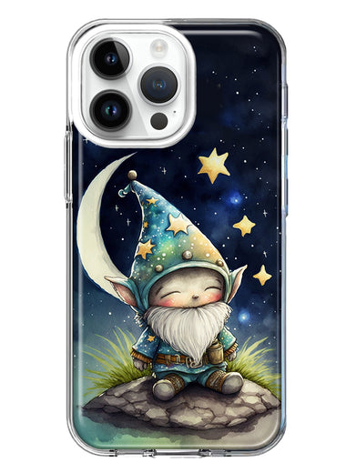 Apple iPhone 14 Pro Max Stars Moon Starry Night Space Gnome Hybrid Protective Phone Case Cover