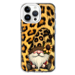 Apple iPhone 14 Pro Max Gnome Sunflower Leopard Hybrid Protective Phone Case Cover