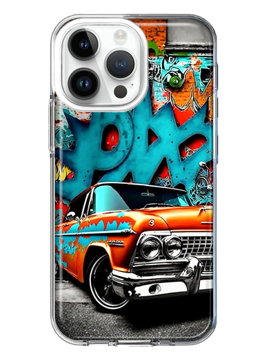 Apple iPhone 14 Pro Max Lowrider Painting Graffiti Art Hybrid Protective Phone Case Cover