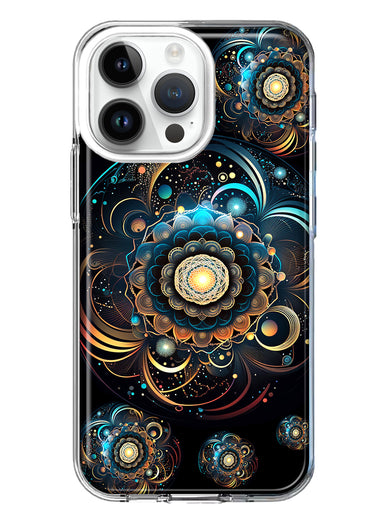 Apple iPhone 14 Pro Max Mandala Geometry Abstract Multiverse Pattern Hybrid Protective Phone Case Cover