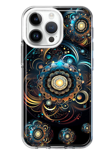 Apple iPhone 15 Pro Mandala Geometry Abstract Multiverse Pattern Hybrid Protective Phone Case Cover