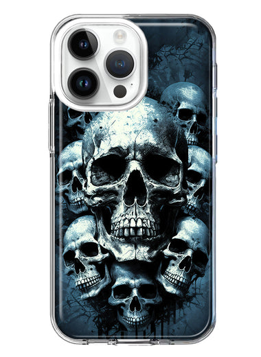 Apple iPhone 15 Pro Max Graveyard Death Dream Skulls Double Layer Phone Case Cover
