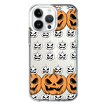 Apple iPhone 15 Pro Halloween Spooky Horror Scary Jack O Lantern Pumpkins Hybrid Protective Phone Case Cover