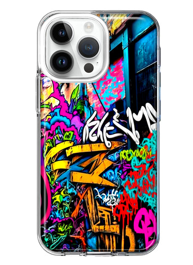 Apple iPhone 14 Pro Max Urban Graffiti Street Art Painting Hybrid Protective Phone Case Cover