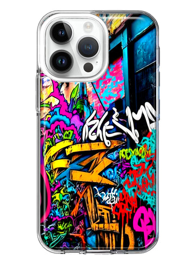 Apple iPhone 15 Pro Urban Graffiti Street Art Painting Hybrid Protective Phone Case Cover