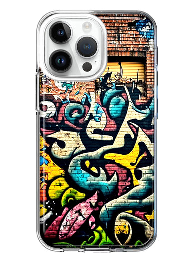 Apple iPhone 14 Pro Max Urban Graffiti Wall Art Painting Hybrid Protective Phone Case Cover
