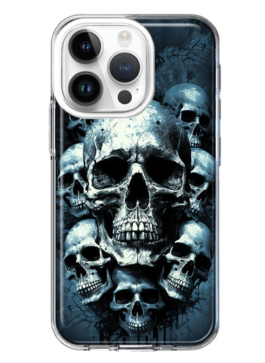 Apple iPhone 14 Pro Graveyard Death Dream Skulls Double Layer Phone Case Cover