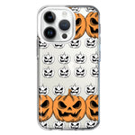 Apple iPhone 14 Pro Halloween Spooky Horror Scary Jack O Lantern Pumpkins Hybrid Protective Phone Case Cover