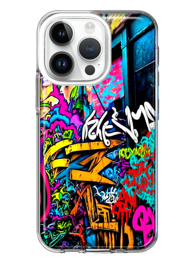 Apple iPhone 14 Pro Urban Graffiti Street Art Painting Hybrid Protective Phone Case Cover