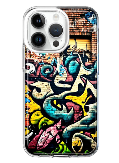 Apple iPhone 14 Pro Urban Graffiti Wall Art Painting Hybrid Protective Phone Case Cover