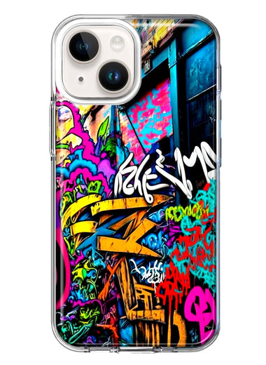 Apple iPhone 14 Plus Urban Graffiti Street Art Painting Hybrid Protective Phone Case Cover