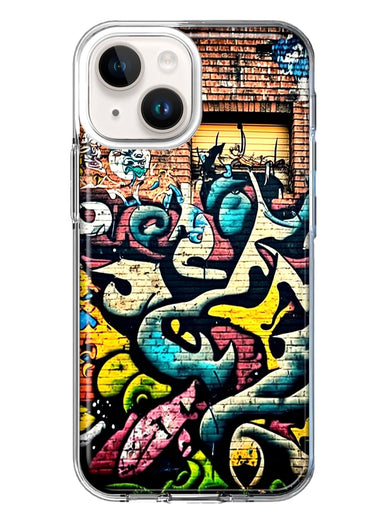 Apple iPhone 15 Plus Urban Graffiti Wall Art Painting Hybrid Protective Phone Case Cover
