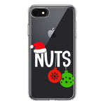 Apple iPhone SE 2nd 3rd Generation Christmas Funny Couples Chest Nuts Ornaments Hybrid Protective Phone Case Cover