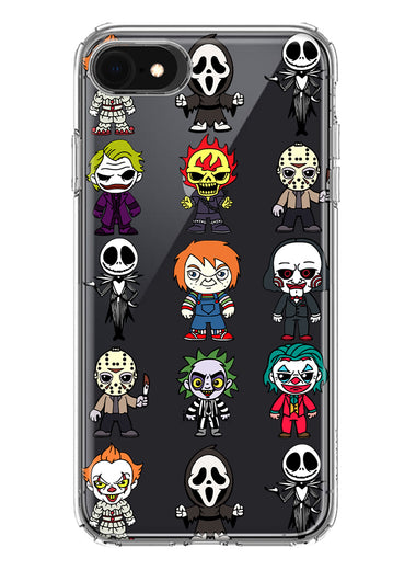 Apple iPhone SE 2nd 3rd Generation Cute Classic Halloween Spooky Cartoon Characters Hybrid Protective Phone Case Cover