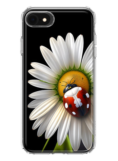 Apple iPhone 6/7/8/SE 2020/SE 3 2022 Cute White Daisy Red Ladybug Double Layer Phone Case Cover